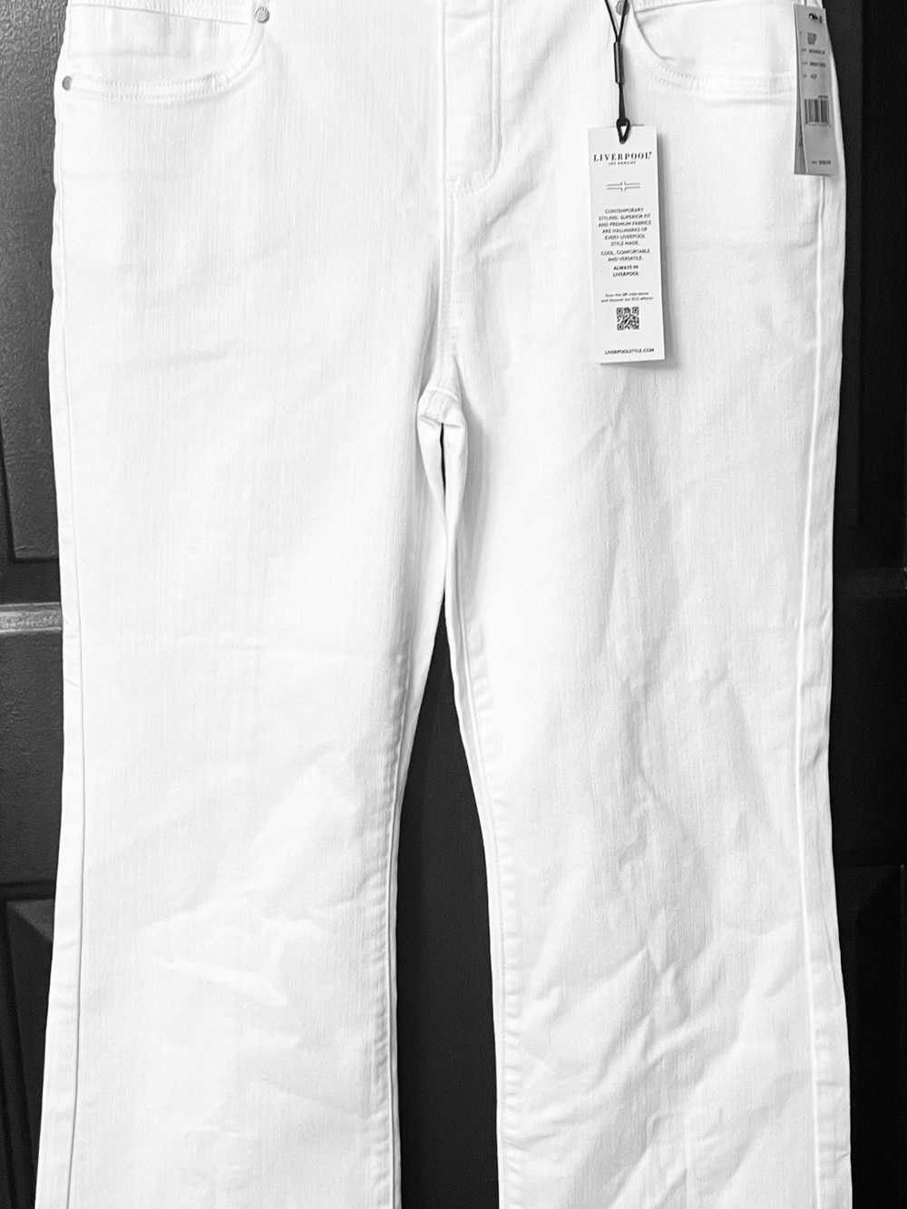 Liverpool White Gia Glider Crop Jeans